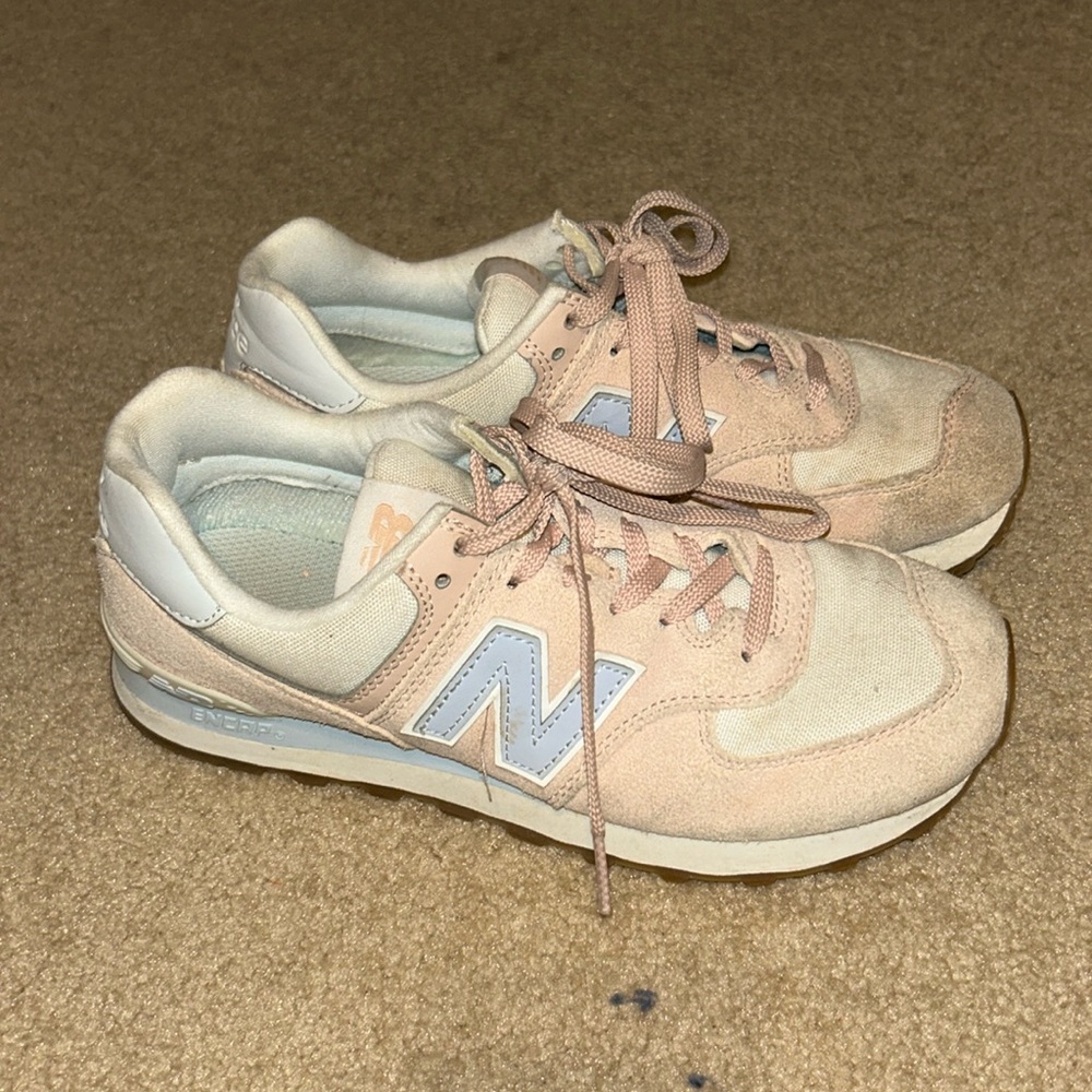 Pink and Purple New Balance Shoes